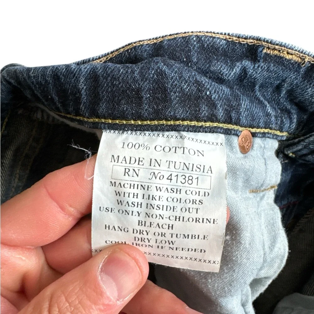 Polo‎ Ralph Lauren Jeans Dark Denim Men’s Logo Distressed * See Description*